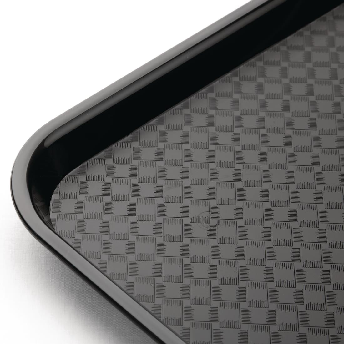 Olympia Kristallon Polypropylene Fast Food Tray Black Small 345mm