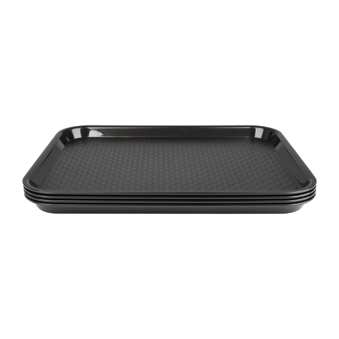 Olympia Kristallon Polypropylene Fast Food Tray Black Small 345mm