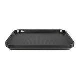 Olympia Kristallon Polypropylene Fast Food Tray Black Small 345mm