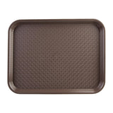 Olympia Kristallon Small Polypropylene Fast Food Tray Brown 345mm