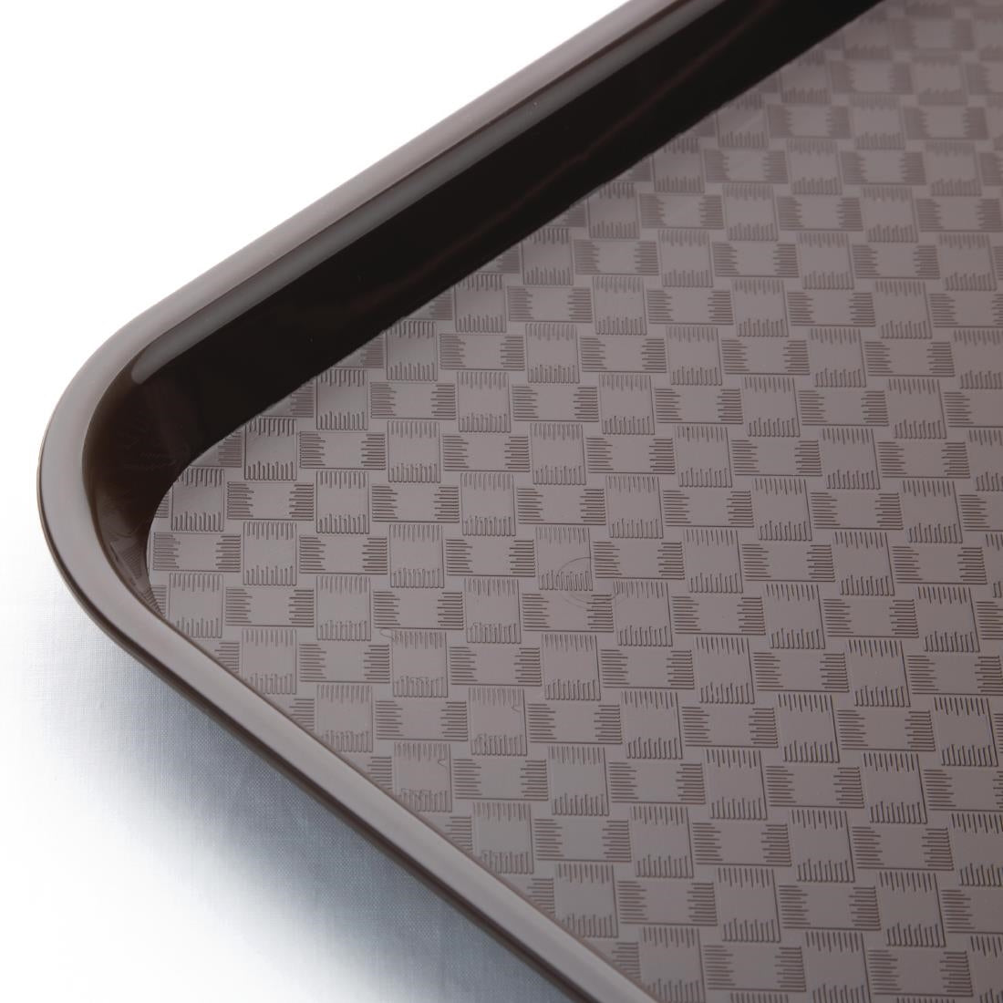 Olympia Kristallon Small Polypropylene Fast Food Tray Brown 345mm