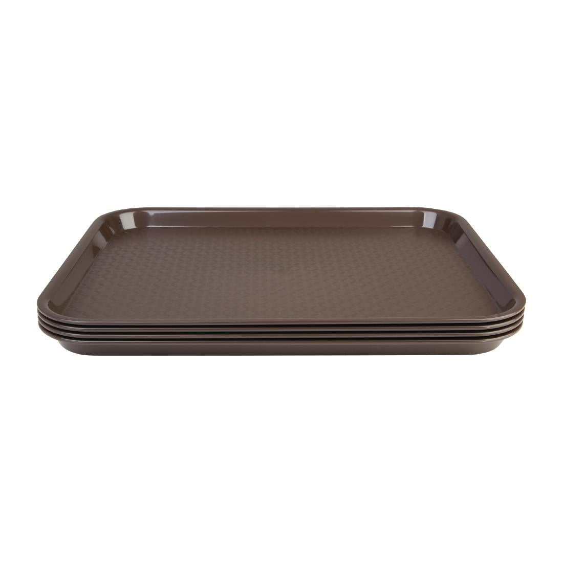 Olympia Kristallon Small Polypropylene Fast Food Tray Brown 345mm