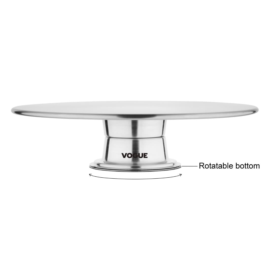 Vogue Stainless Steel Rotating Cake Stand 30cm