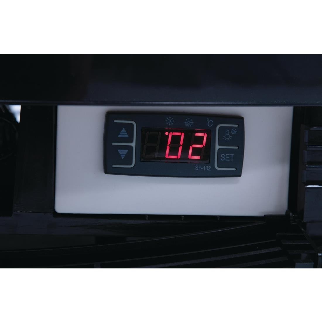 Polar C-Series Energy Efficient Curved Door Display Fridge Black 86Ltr