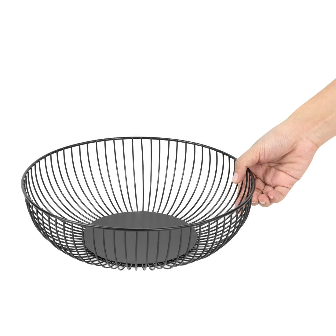 Olympia Wire Food Display Bowl Round Black 285x85mm