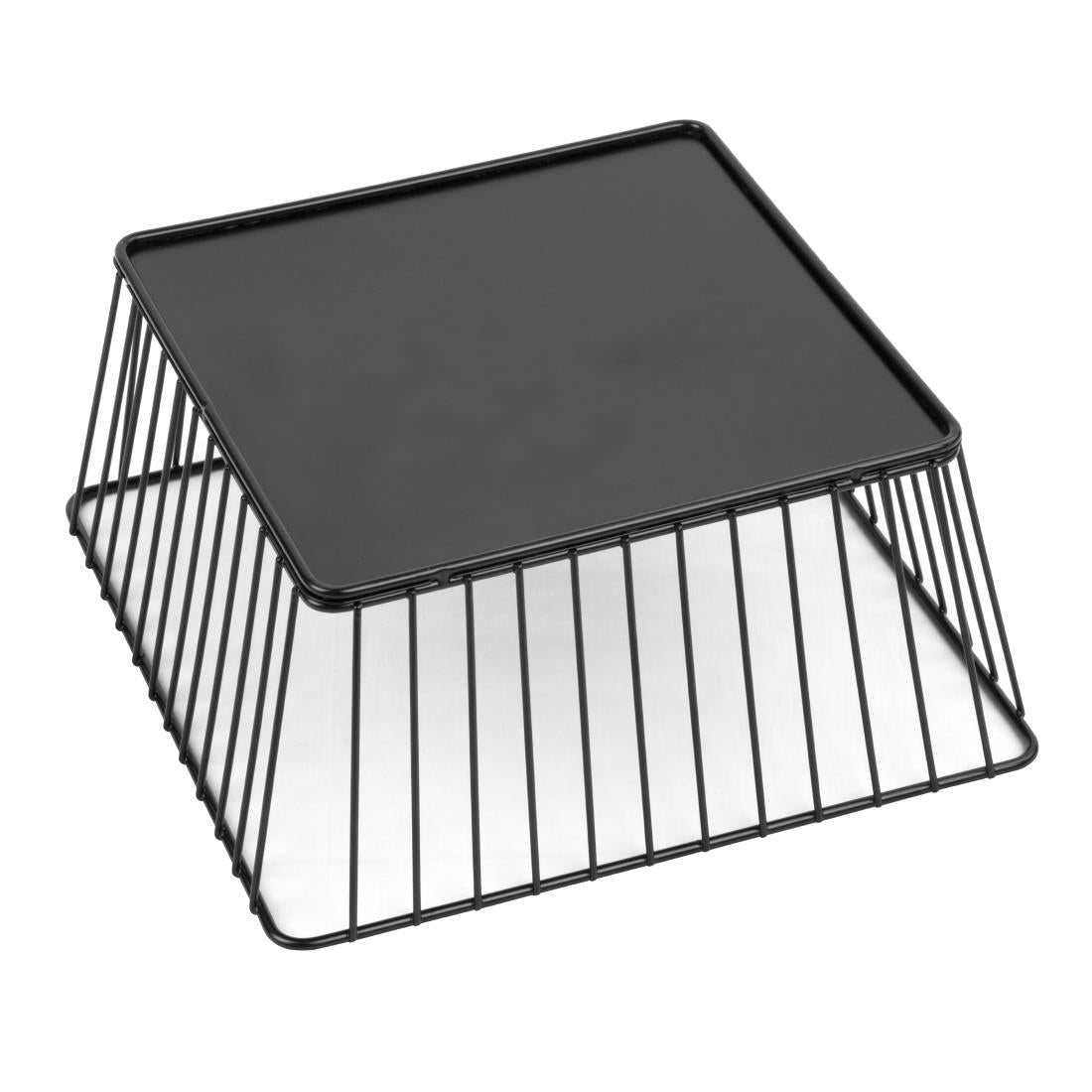 Olympia Wire Food Display Tray Square Black 230x230x100mm