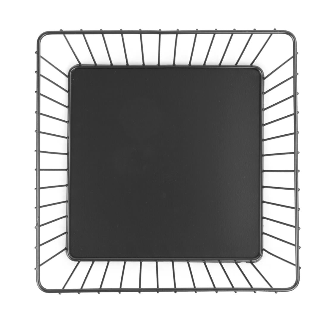 Olympia Wire Food Display Tray Square Black 230x230x100mm