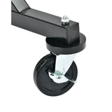 Black and Chrome Garment Rail with 25 Captive Steel Hangers