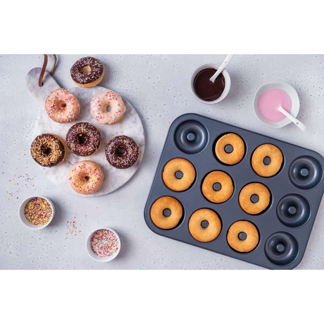 De Buyer Non-Stick 12 Hole 7cm Mini-Savarins Mould