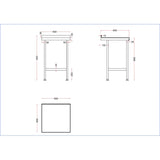 Vogue Stainless Steel Wall Table with Upstand 600mm