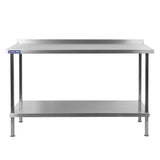 Vogue Stainless Wall Table with Upstand 1800mm