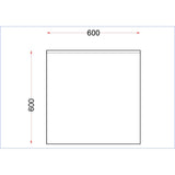 Vogue Stainless Steel Wall Table with Upstand 600mm