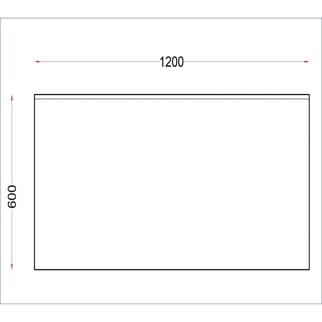 Vogue Stainless Steel Wall Table with Upstand 1200mm