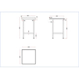 Vogue Stainless Steel Wall Table with Upstand 600mm