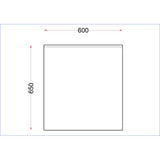 Vogue Stainless Steel Wall Table with Upstand 600mm