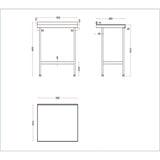 Vogue Stainless Steel Wall Table with Upstand 900mm