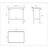 Vogue Stainless Steel Wall Table with Upstand 1200mm