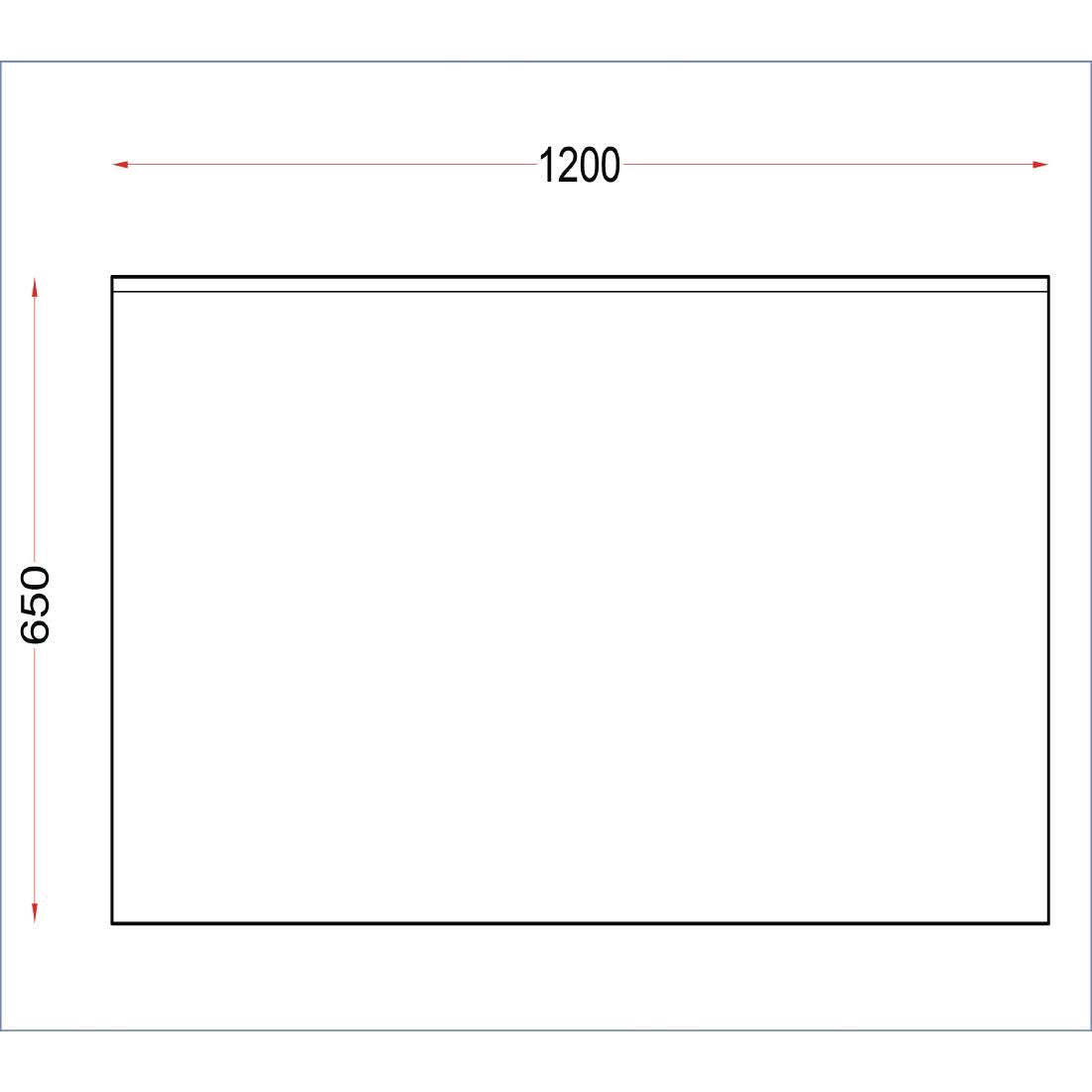Vogue Stainless Steel Wall Table with Upstand 1200mm
