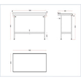 Vogue Stainless Steel Wall Table with Upstand 1500mm