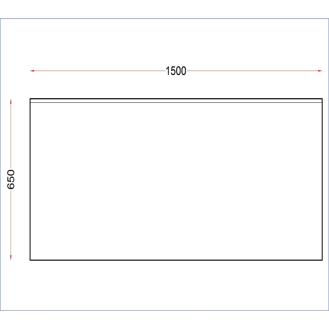Vogue Stainless Steel Wall Table with Upstand 1500mm