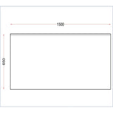 Vogue Stainless Steel Wall Table with Upstand 1500mm