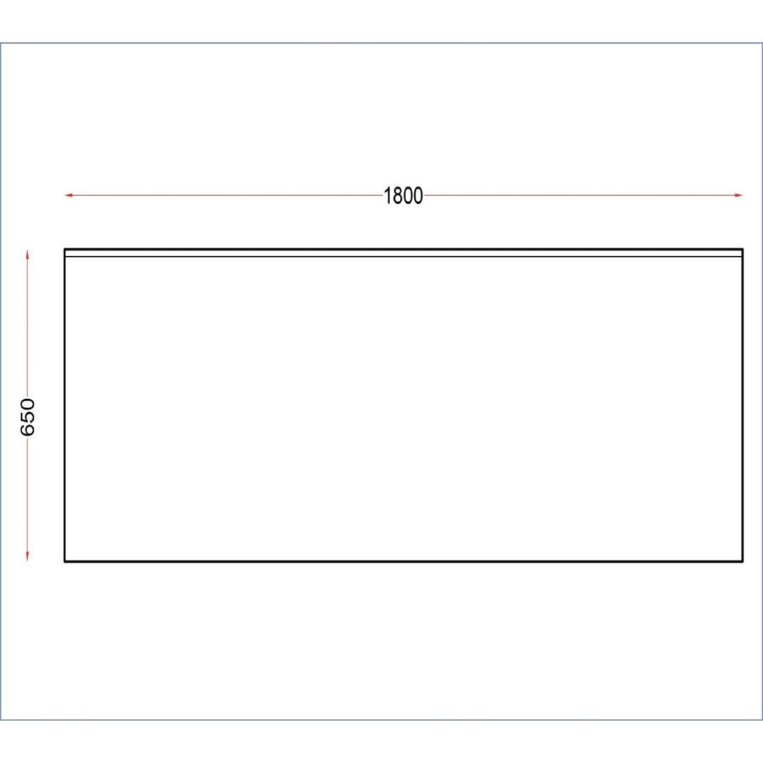 Vogue Stainless Wall Table with Upstand 1800mm