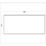 Vogue Stainless Wall Table with Upstand 1800mm