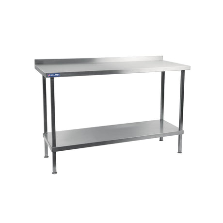 Vogue Stainless Steel Wall Table with Upstand 600mm