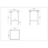 Vogue Stainless Steel Centre Table 600mm