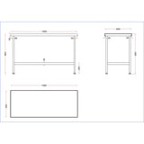 Vogue Stainless Steel Centre Table 1500mm