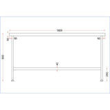 Vogue Stainless Steel Centre Table 1800mm