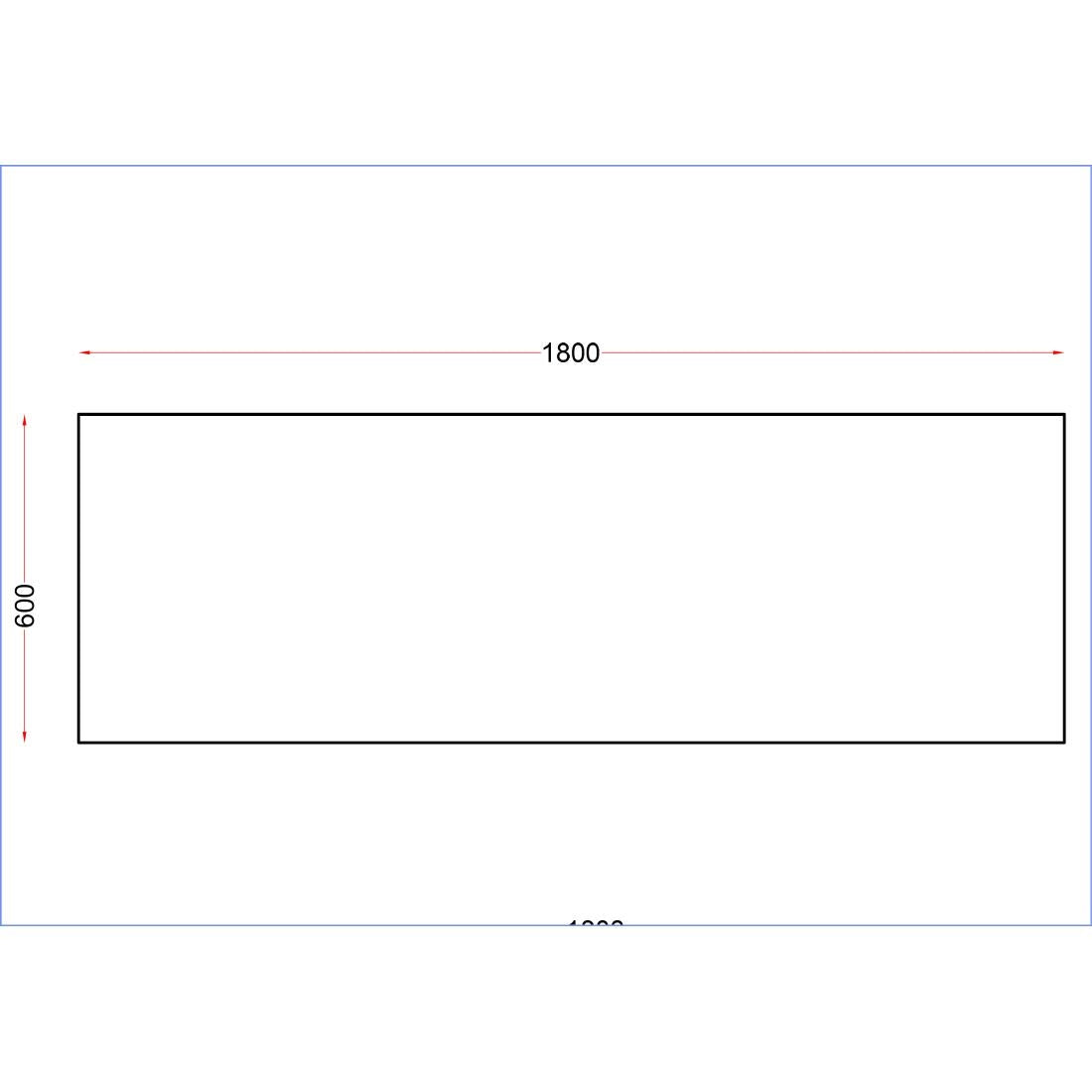 Vogue Stainless Steel Centre Table 1800mm