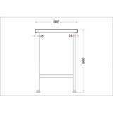 Vogue Stainless Steel Centre Table 1800mm