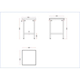 Vogue Stainless Steel Centre Table 600mm