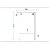Vogue Stainless Steel Centre Table 600mm