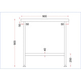Vogue Stainless Steel Centre Table 900mm