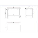 Vogue Stainless Steel Centre Table 1200mm