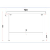 Vogue Stainless Steel Centre Table 1200mm