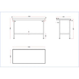 Vogue Stainless Steel Centre Table 1500mm