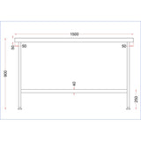 Vogue Stainless Steel Centre Table 1500mm
