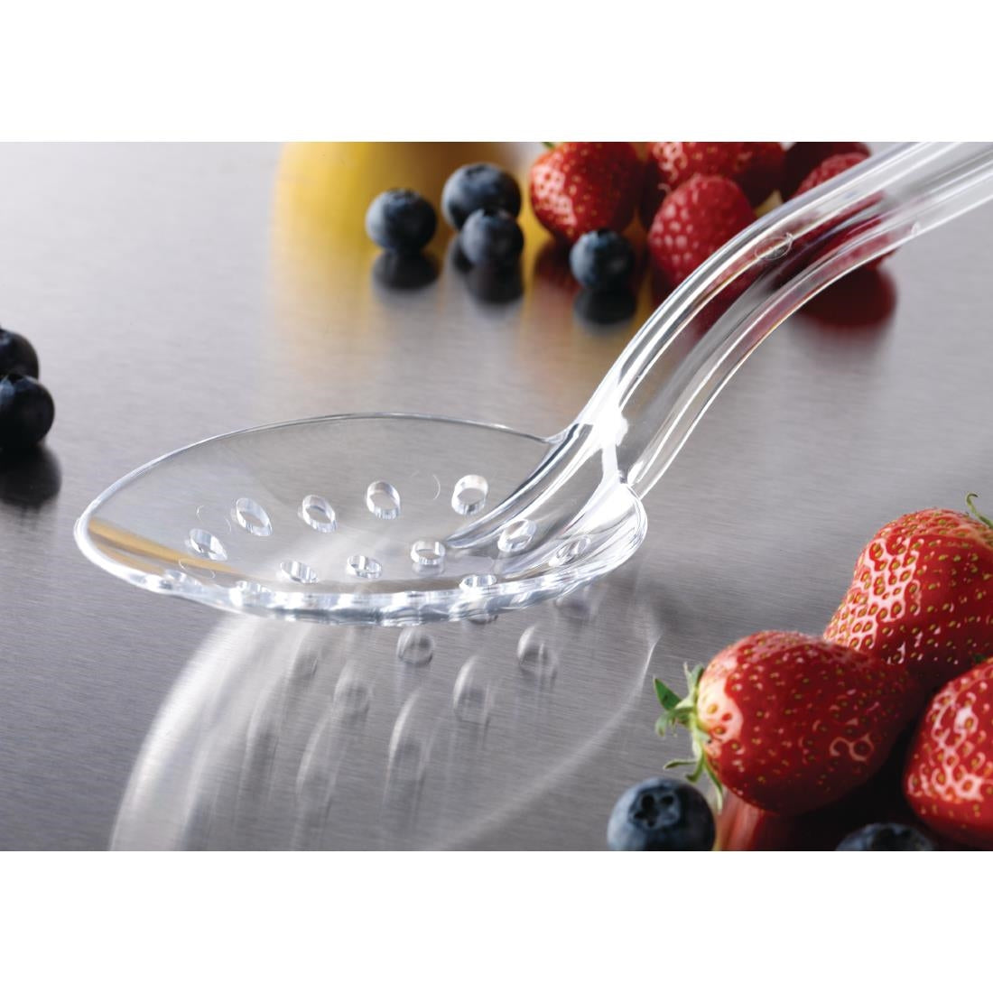 Matfer Bourgeat Exoglass Perforated Serving Spoon Clear 13"