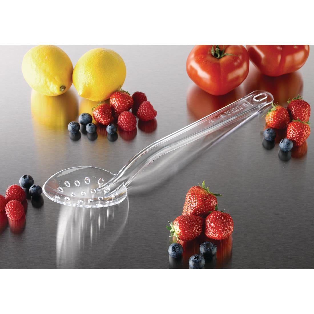 Matfer Bourgeat Exoglass Perforated Serving Spoon Clear 13"