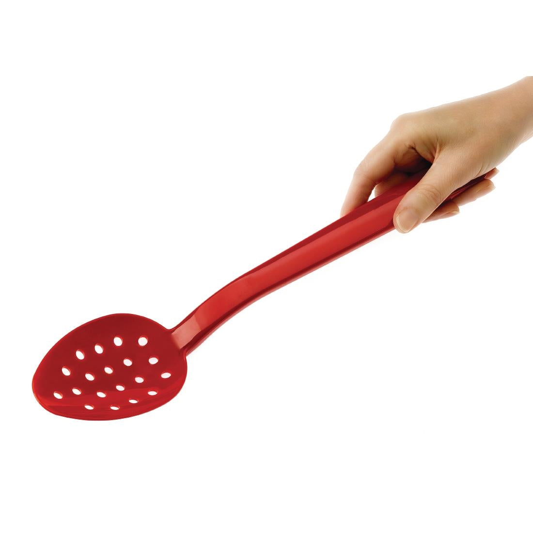 Matfer Bourgeat Exoglass Perforated Serving Spoon Red 13"