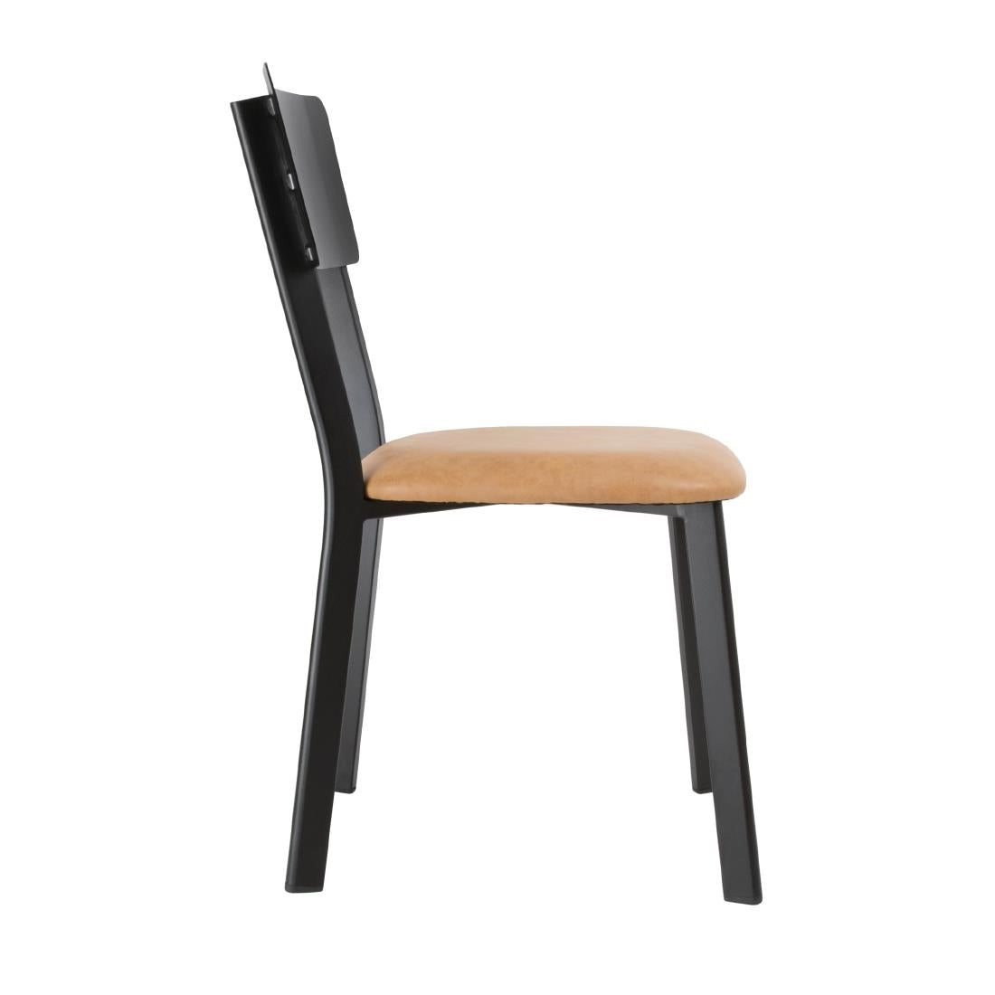 Bolero Metal & PU Side Chair Vintage Camel (4 Pack)