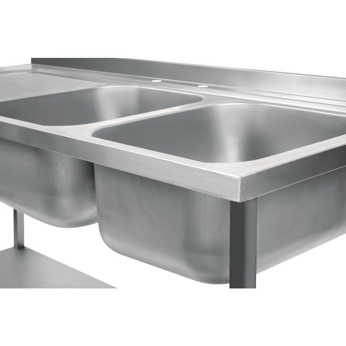 Vogue Fully Assembled Stainless Steel Sink Left Hand Drainer 1500mm