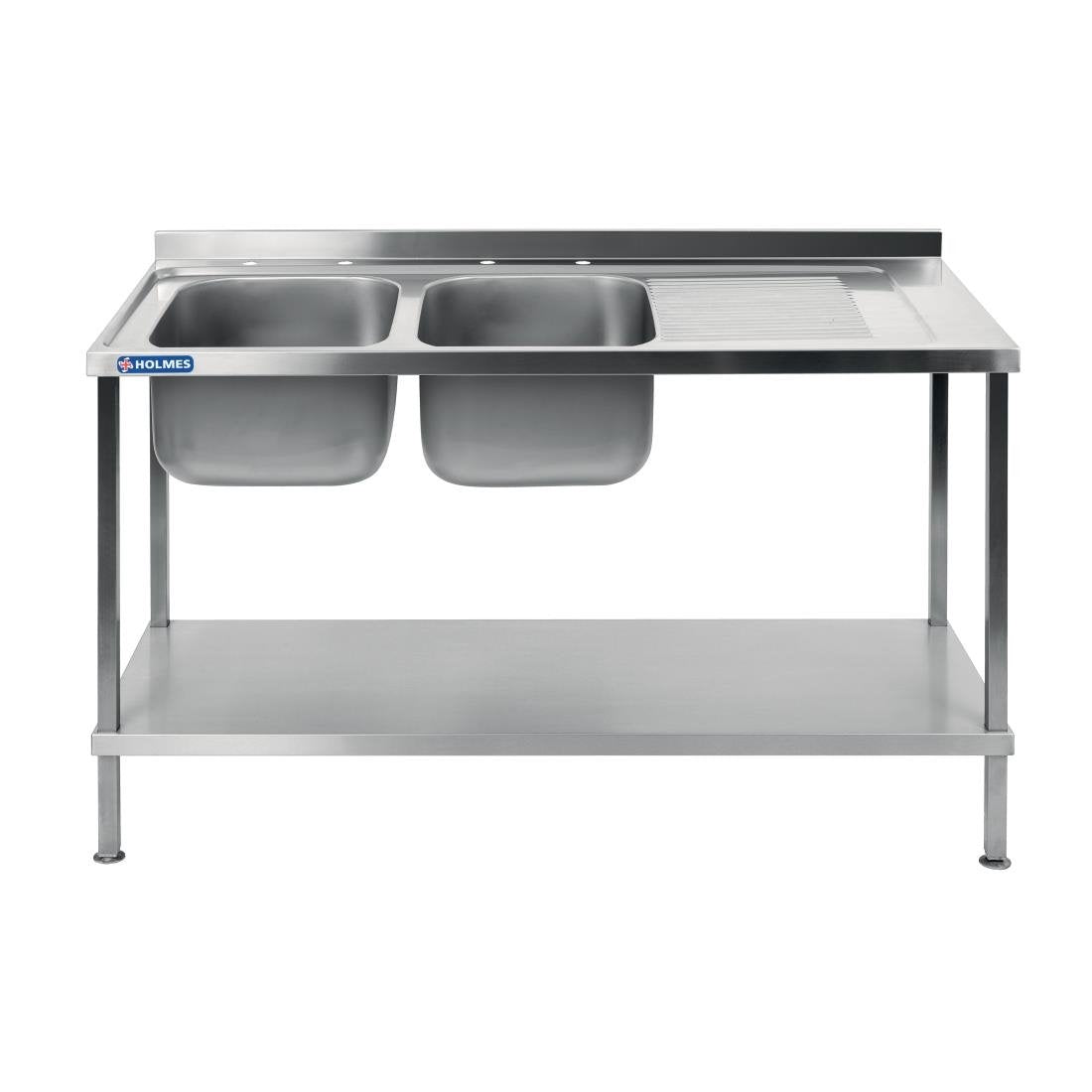 Vogue Fully Assembled Stainless Steel Sink Right Hand Drainer 1800mm