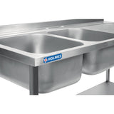 Vogue Fully Assembled Stainless Steel Sink Right Hand Drainer 1800mm