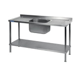 Vogue Stainless Steel Sink Double Drainer 1800mm