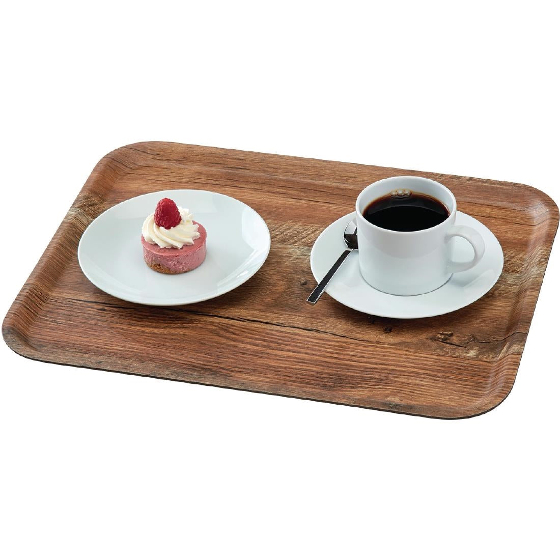 Cambro Madeira Laminate Canteen Tray Brown Oak 430mm