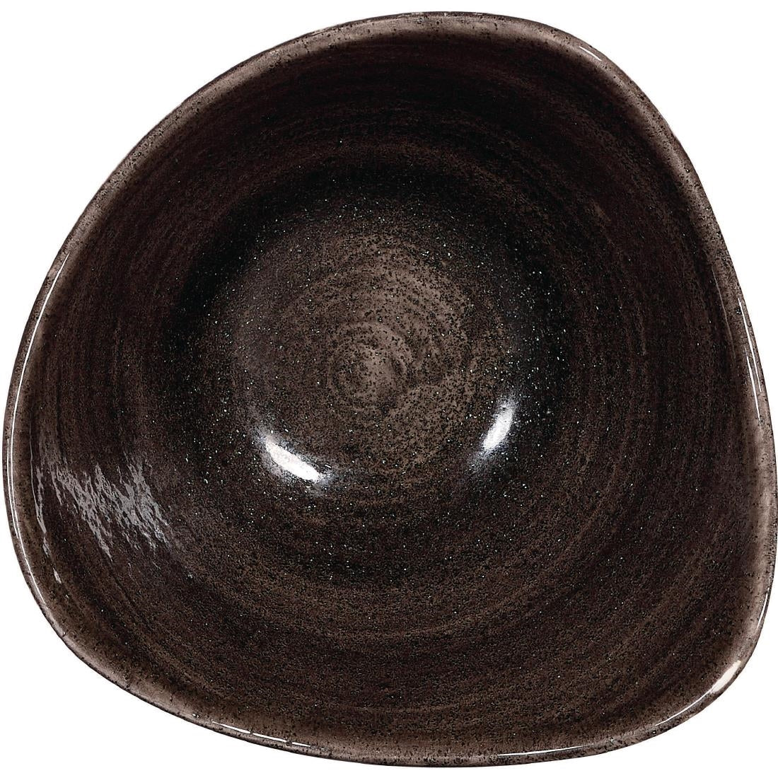 Churchill Stonecast Patina Triangular Bowls Black 153mm (12 Pack)